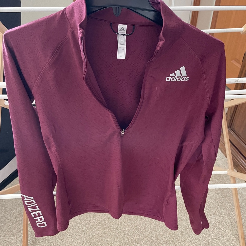 Adidas Women's Burgundy Adizero Sweatshirt
